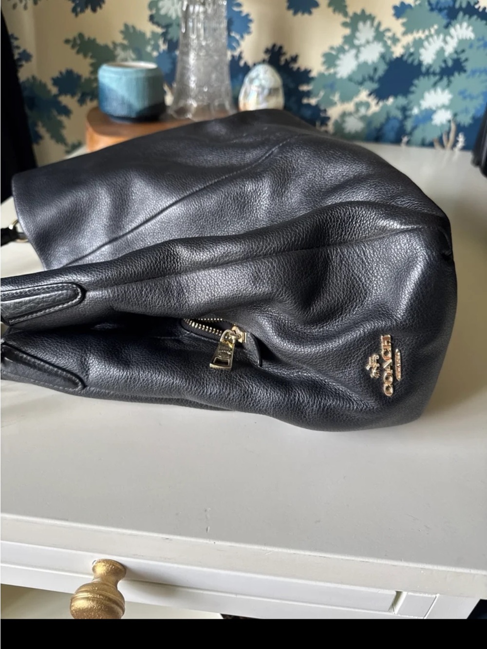 Coach Black Leather Phoebe Madison Shoulder Bag F35723 No.H1657 - Picture 9 of 12